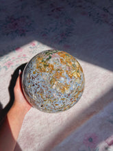 Load image into Gallery viewer, Magical 21pounds 7oz cosmic sea jasper sphere 🩵