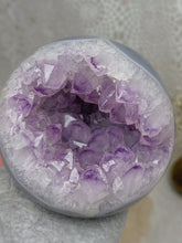 Load image into Gallery viewer, Amethyst sphere with blue agate