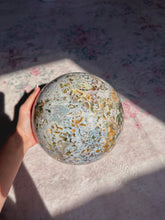 Load image into Gallery viewer, Magical 21pounds 7oz cosmic sea jasper sphere 🩵