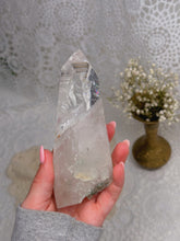 Load image into Gallery viewer, Clear quartz lemurian spinning stand