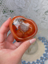 Load image into Gallery viewer, Carnelian &amp; orca agate heart
