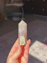 Load image into Gallery viewer, Flower agate with amethyst tower
