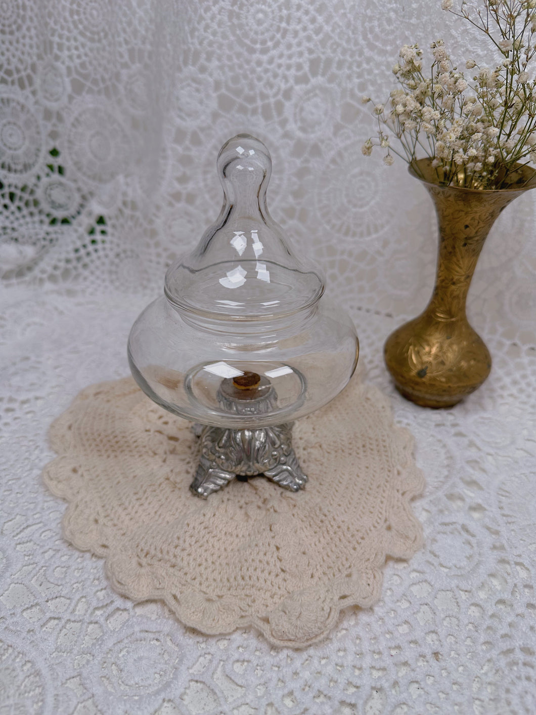 Vintage glass candy jar
