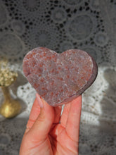 Load image into Gallery viewer, Sugar druzy amethyst heart
