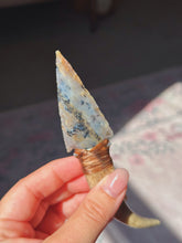 Load image into Gallery viewer, Dendritic agate arrow head with bone handle
