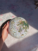 Load image into Gallery viewer, Magical 21pounds 7oz cosmic sea jasper sphere 🩵
