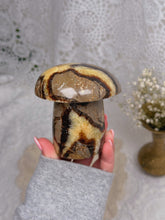 Load image into Gallery viewer, Septarian mushroom (UV reactive)
