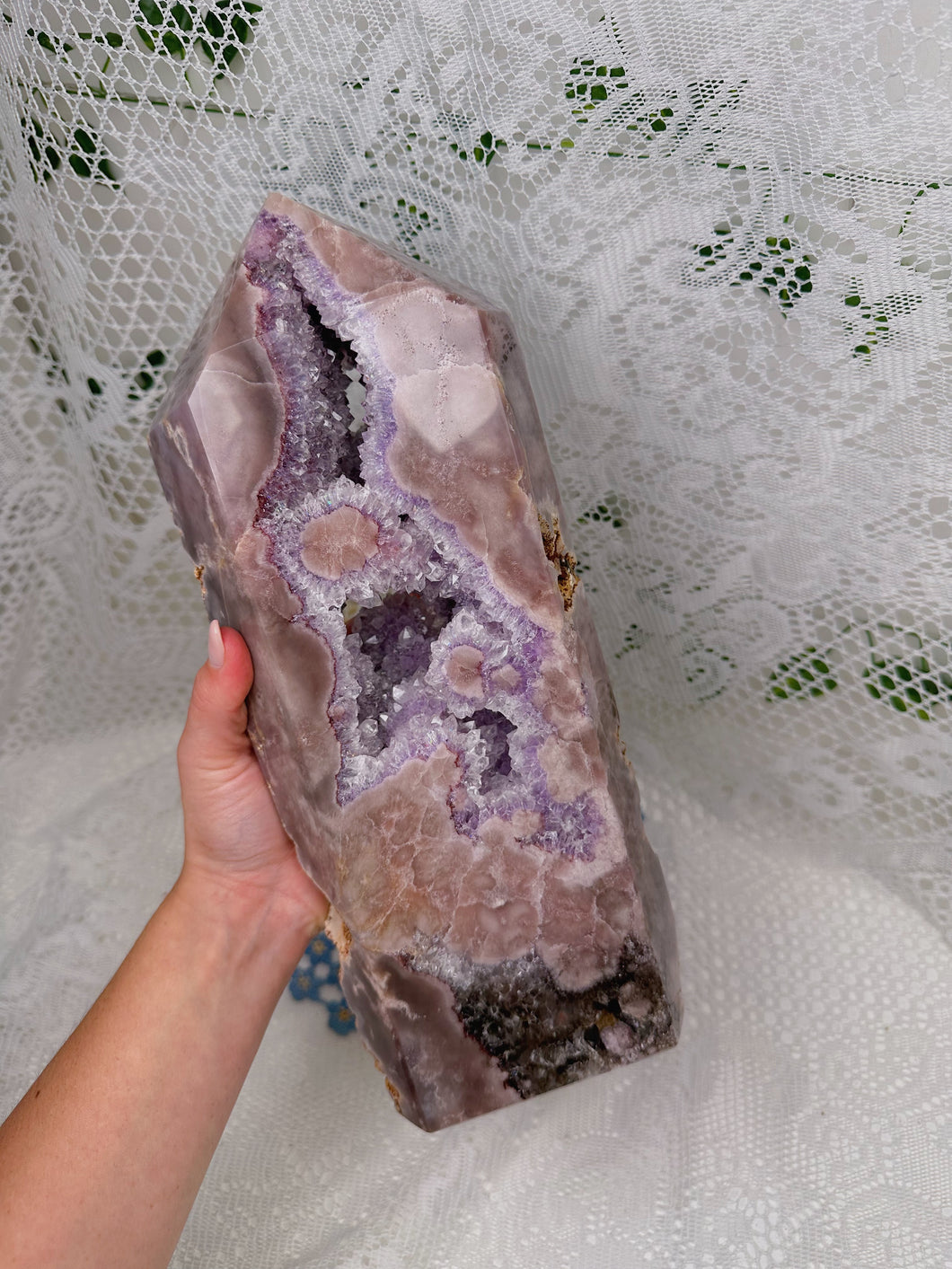 Pink amethyst tower