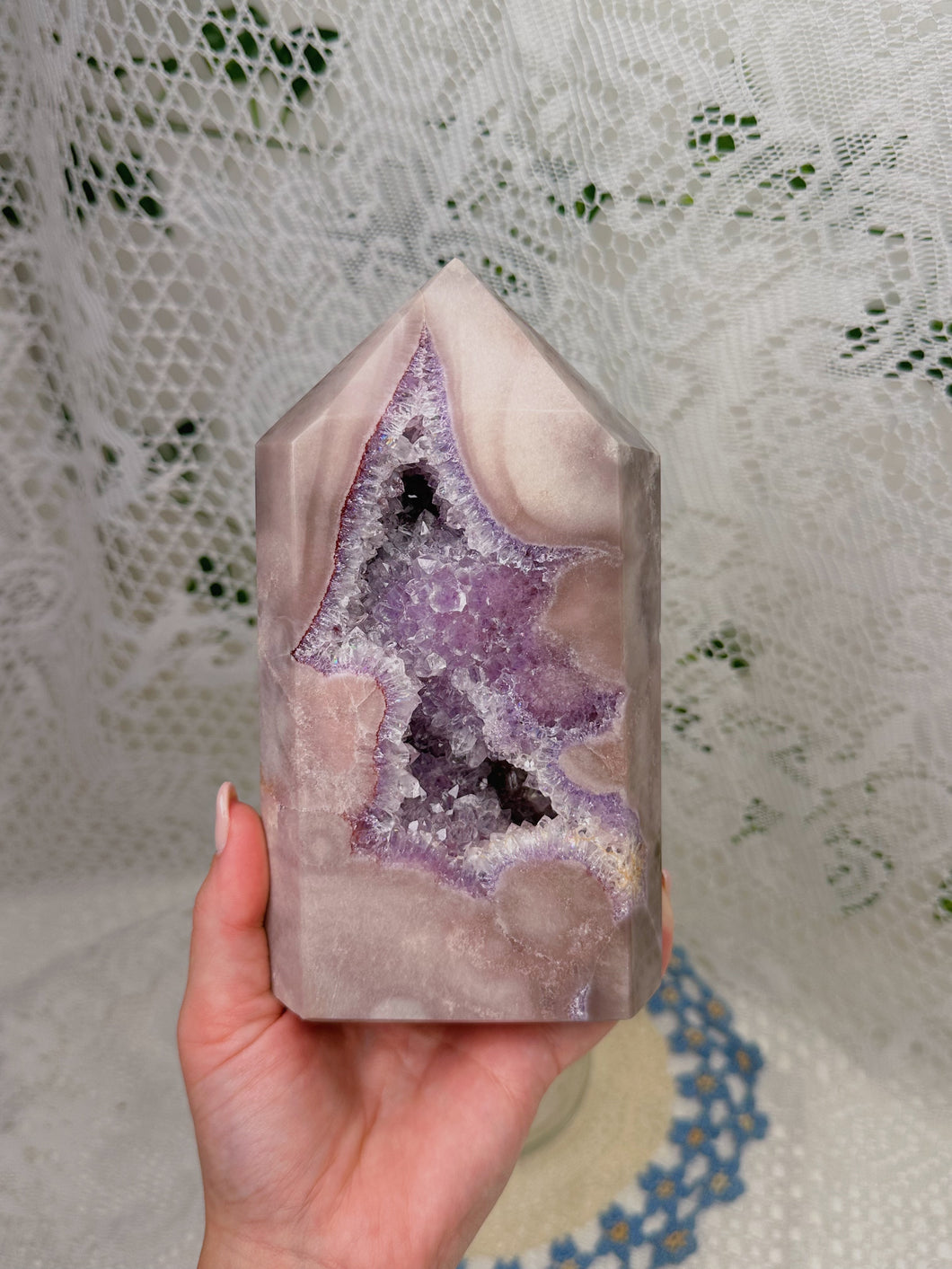 Pink amethyst tower