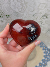 Load image into Gallery viewer, Carnelian &amp; orca agate heart
