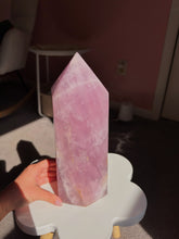 Load image into Gallery viewer, Statement Vibrant purple pink rose quartz tower
