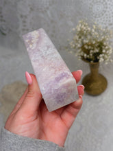 Load image into Gallery viewer, Flower agate with amethyst tower
