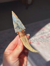 Load image into Gallery viewer, Dendritic agate arrow head with bone handle
