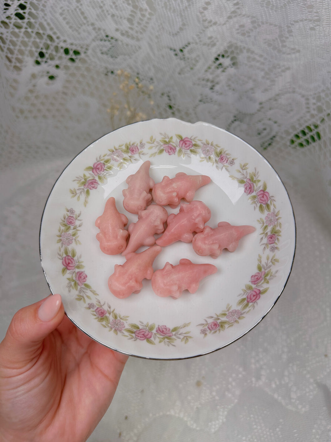 Pink opal salamander