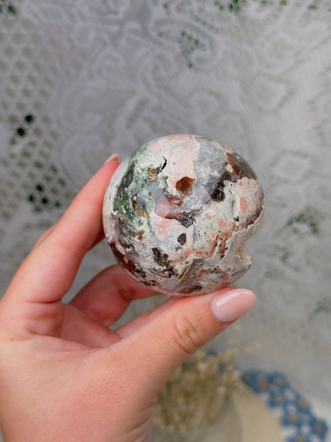 Unicorn jasper sphere