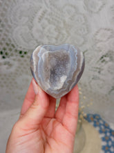 Load image into Gallery viewer, Druzy quartz &amp; agate heart

