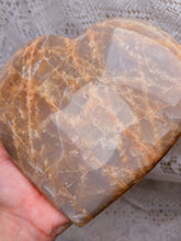Load image into Gallery viewer, Peach moonstone heart
