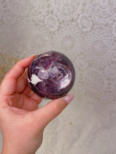 Load image into Gallery viewer, Gem AAA grade lepidolite sphere

