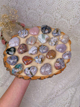 Load image into Gallery viewer, Ocean/sea jasper mini hearts
