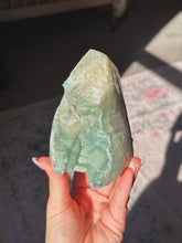 Load image into Gallery viewer, Rare green druzy amethyst with calcite
