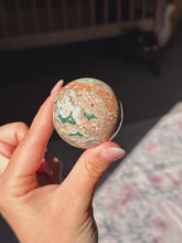 Load image into Gallery viewer, Old stock ocean jasper sphere
