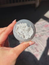Load image into Gallery viewer, Druzy agate sphere with quartz
