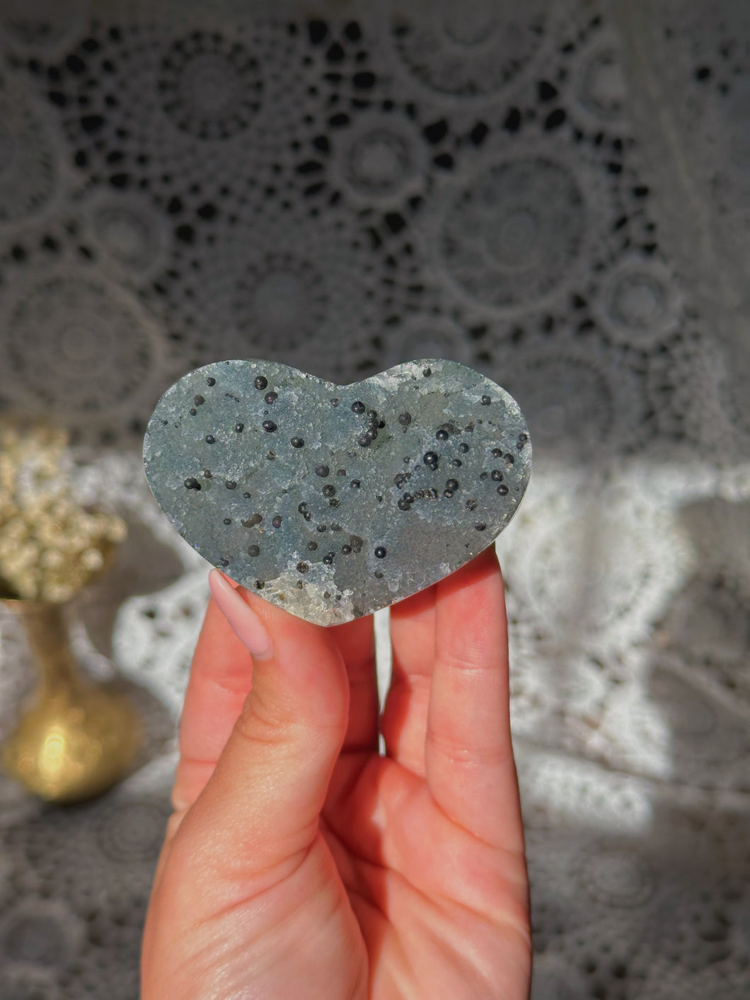 Druzy amethyst heart *with rare formations*