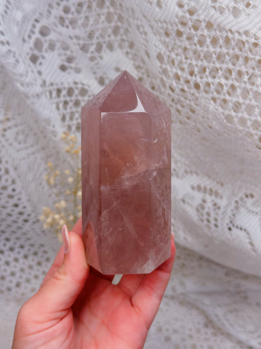 Rose quartz tower