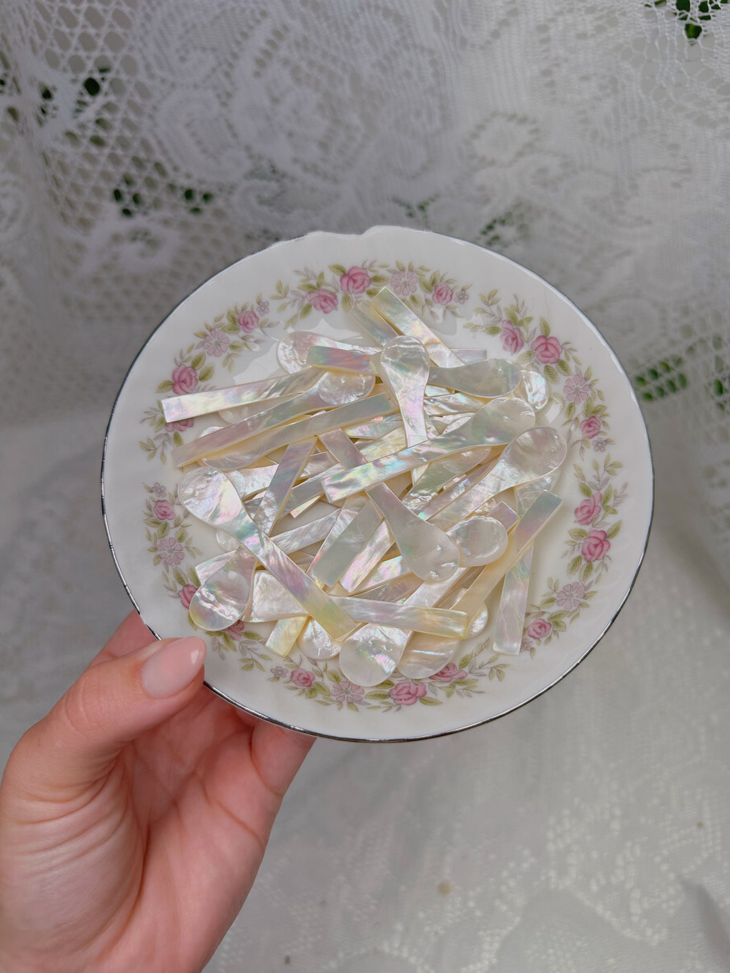 Mother of pearl seashell spoon