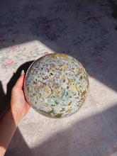 Load image into Gallery viewer, Magical 21pounds 7oz cosmic sea jasper sphere 🩵
