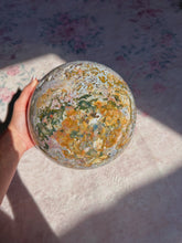 Load image into Gallery viewer, Magical 21pounds 7oz cosmic sea jasper sphere 🩵

