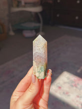 Load image into Gallery viewer, Flower agate with amethyst tower
