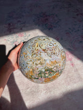 Load image into Gallery viewer, Magical 21pounds 7oz cosmic sea jasper sphere 🩵
