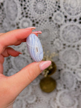 Load image into Gallery viewer, Blue lace agate shiva *repaired*
