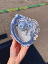 Load image into Gallery viewer, “Cookie Monster/smiling face” Starry night agate
