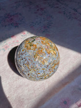 Load image into Gallery viewer, Magical 21pounds 7oz cosmic sea jasper sphere 🩵
