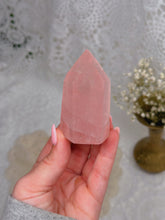 Load image into Gallery viewer, Rose quartz tower *tiny imperfection
