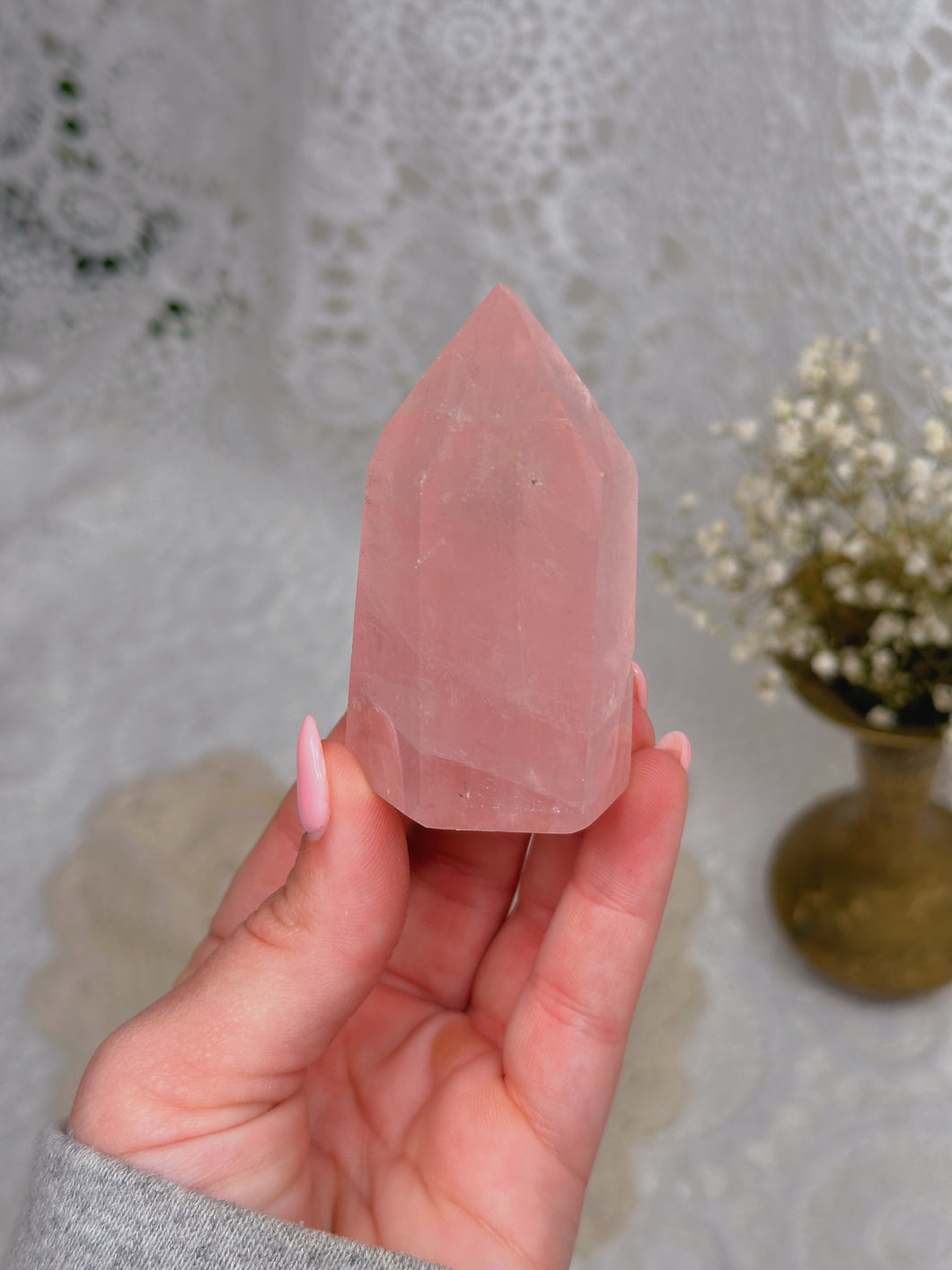 Rose quartz tower *tiny imperfection