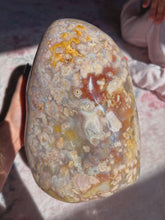 Load image into Gallery viewer, Magical plume filled flower agate freeform
