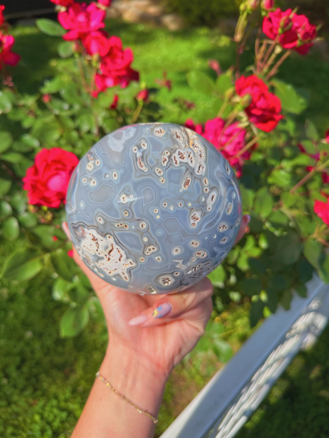 Orca agate sphere