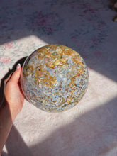 Load image into Gallery viewer, Magical 21pounds 7oz cosmic sea jasper sphere 🩵
