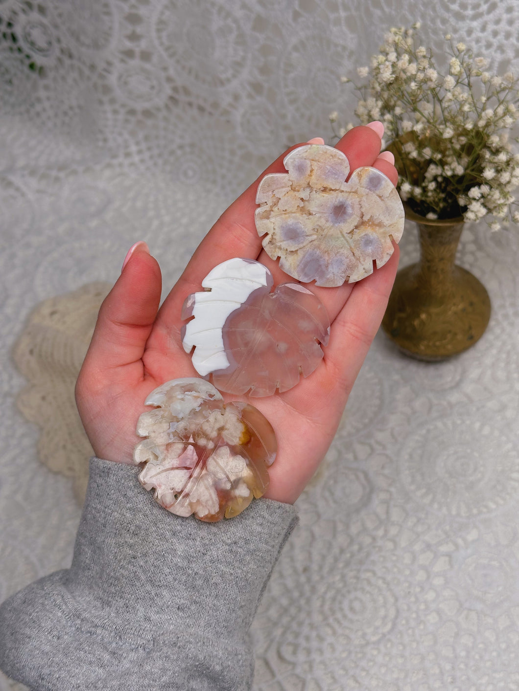 Flower agate leaf (you pick)
