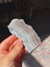 Load image into Gallery viewer, Amethyst with silver inclusions lace slab from Colorado
