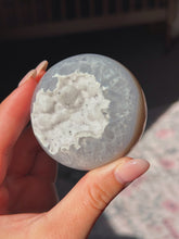 Load image into Gallery viewer, Druzy agate sphere with quartz

