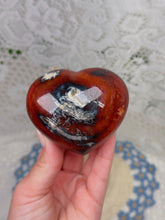 Load image into Gallery viewer, Carnelian &amp; orca agate heart
