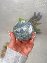 Load image into Gallery viewer, Moss agate sphere
