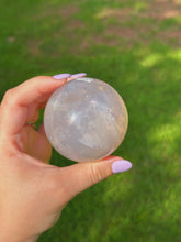 Load image into Gallery viewer, Gemmy star blue rose quartz sphere
