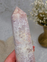 Load image into Gallery viewer, Flower agate with amethyst tower
