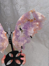 Load image into Gallery viewer, Flower agate x amethyst butterfly wings
