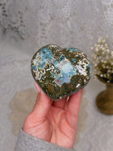 Load image into Gallery viewer, Ocean/sea jasper heart
